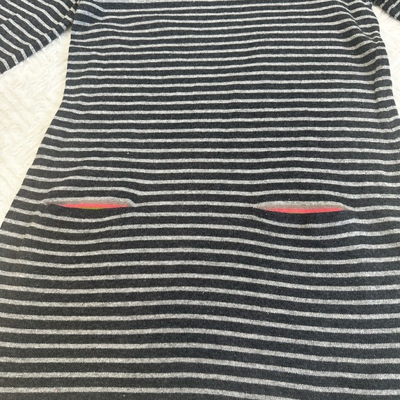 Boden Sweater Dress Striped - Long Sleeve Women's - Size US 8 Front Pockets Gray - Picture 6 of 10
